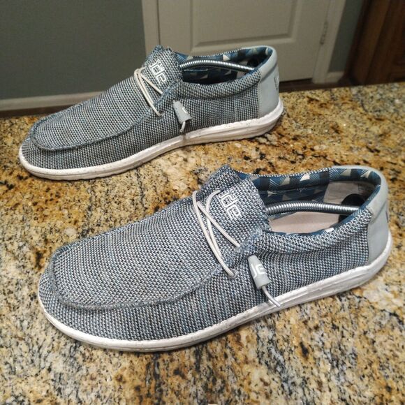 Hey Dude Wally Sox Stitch Ice Gray Green Slip-On Casual Comfort Shoes Mens Sz 14 main image 10